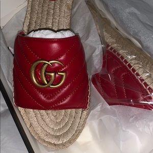 Gucci leather slides